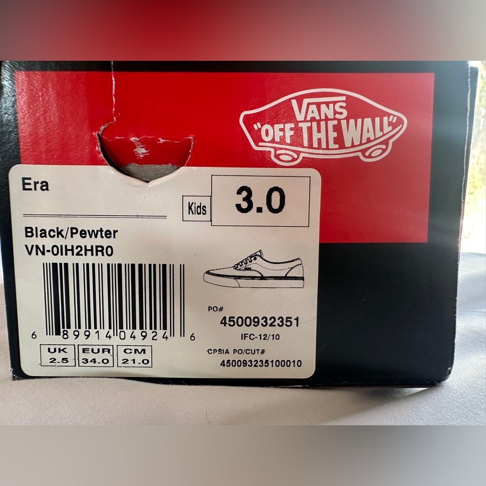 Vans Era Kids Sneakers | Black/Pewter - Picture 6 of 8